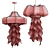 Elegant Silk Jellyfish Pendant Light 3D model small image 4