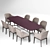 Giorgetti Comfort Chair & Elegant Blade Table 3D model small image 5