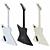 Gibson Explorer Electric Guitar (White, Black, Beige) 3D model small image 3