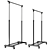 Adjustable Height Single Mobile Hanger with Shoe Shelf 3D model small image 3