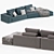 Luxurious Budapest Soft Sofa 3D model small image 4