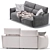 Natuzzi Supor 2-Seat Sofa: 2 Colors 3D model small image 6