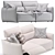 Natuzzi Supor 2-Seat Sofa: 2 Colors 3D model small image 7