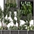 Indoor Garden Bush & Tree Set 3D model small image 4