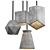 Modern Concrete Pendant Lamps 3D model small image 3