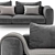 Albedo M2 Modern Sofa 3D model small image 1