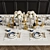 Elegant Dinner Table Set 3D model small image 5