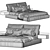 Modern Flexform Newbridge Sofa 3D model small image 5