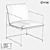 Metallic Leather Chair LoftDesigne 3D model small image 2