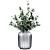 Elegant Eucalyptus Bouquet with Glass Vase 3D model small image 2