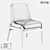 Elegant Wood and Fabric Armchair 3D model small image 2