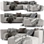  BoConcept Carmo Sectional Chaise - Stylish and Spacious Sofa 3D model small image 1