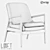 Modern Armchair in LoftDesigne 3816 3D model small image 2