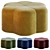 Luxury Flown Corner Design Pouffe 3D model small image 2