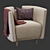 Frato Gstaad Armchair: Contemporary Elegance in 930x800x800mm 3D model small image 2