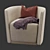 Frato Gstaad Armchair: Contemporary Elegance in 930x800x800mm 3D model small image 3