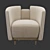 Frato Gstaad Armchair: Contemporary Elegance in 930x800x800mm 3D model small image 4