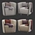 Frato Gstaad Armchair: Contemporary Elegance in 930x800x800mm 3D model small image 6
