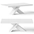 Sleek X-Base Coffee Table 3D model small image 2