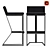 Modern Elegance: Faye OKHA Bar Stool 3D model small image 1