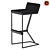 Modern Elegance: Faye OKHA Bar Stool 3D model small image 3