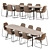 Modern Minus Manutti Table & Loop Chair Set 3D model small image 1