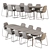 Modern Minus Manutti Table & Loop Chair Set 3D model small image 6