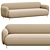 Stylish Buddy Fabric Sofa: Perfect Blend of Comfort and Elegance 3D model small image 1
