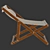 Modern Velvet Accent Chair (96 x 64 x 78 cm) 3D model small image 7