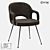 Modern Metal and Fabric Chair | LoftDesigne 35376 3D model small image 1