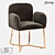 LoftDesigne Chair: Modern Metal & Fabric Design 3D model small image 1