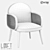 LoftDesigne Armchair 36156: Wood, Fabric, and Rattan 3D model small image 2