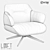 Metal and Fabric Armchair | LoftDesigne 36562 3D model small image 2