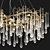 Serip Aqua Chandelier - Handmade Bronze Pendant 3D model small image 2