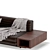 Sleek Minotti Roger Sofa 3D model small image 5