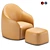 Sweet Lounge Chair: Modern Comfort and Style 3D model small image 1