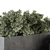 Black Outdoor Plant Box Set 3D model small image 2