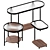 Modern Porter Table Set 3D model small image 3