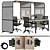 Modern Office Furniture Set 3D model small image 1