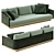 Kettal Giro 3-Seater Sofa: Corona7+Vray 3D model small image 1