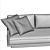 Kettal Giro 3-Seater Sofa: Corona7+Vray 3D model small image 2