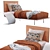 Sleek Single Bed by Bonaldo 3D model small image 2
