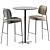 Elegant Genova Table and Kapoor Bar Chair - Perfect Pair! 3D model small image 1