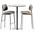Elegant Genova Table and Kapoor Bar Chair - Perfect Pair! 3D model small image 2