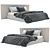 Modern Bowie Bed 3D model small image 1