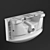 Sanita Luxe Best 65: Stylish Washbasin with Corona Render - Easy Download 3D model small image 4