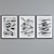 Abstract Line Pattern Picture Frame Set 3D model small image 3