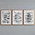 Abstract Line Pattern Picture Frame Set 3D model small image 4