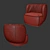 Distinctive Sipario Lounge Chair by Ghidini1961 3D model small image 5