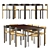 Modern Molteni Table & Zefir Chair Set 3D model small image 2